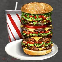 Super Burger Vector Backpack