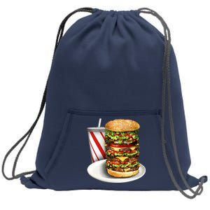 Super Burger Sweatshirt Cinch Pack Bag