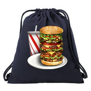 Super Burger Drawstring Bag