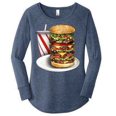 Super Burger Women's Perfect Tri Tunic Long Sleeve Shirt