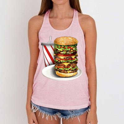 Super Burger Women's Knotted Racerback Tank