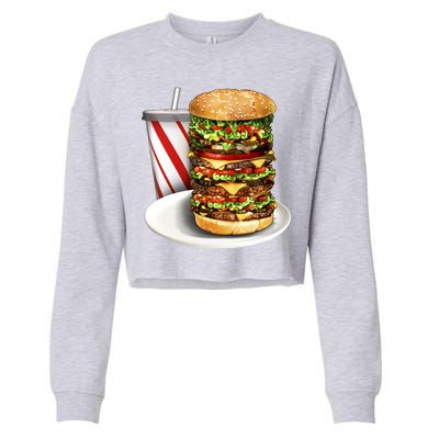 Super Burger Cropped Pullover Crew