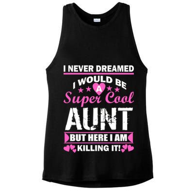Super Cool Aunt Kiling It Ladies PosiCharge Tri-Blend Wicking Tank