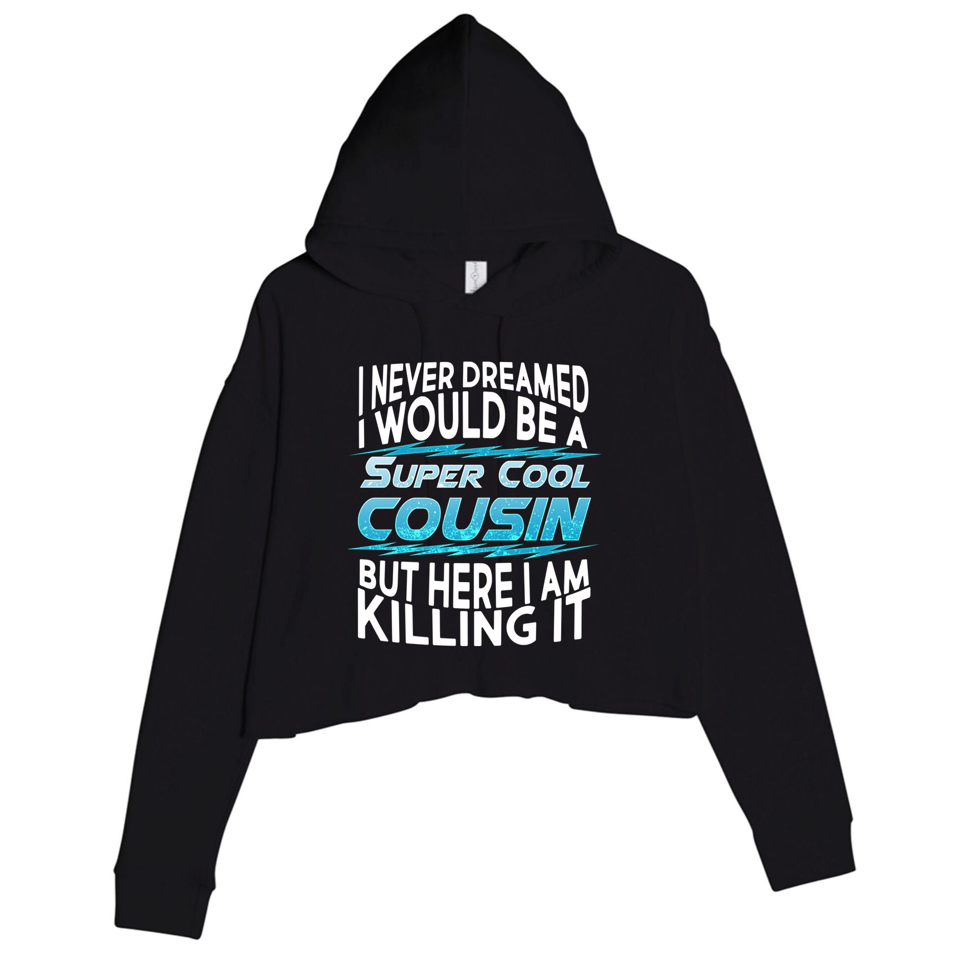 Super Cool Cousin Crop Fleece Hoodie