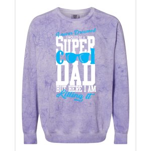 Super Cool Dad Colorblast Crewneck Sweatshirt