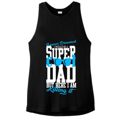 Super Cool Dad Ladies PosiCharge Tri-Blend Wicking Tank