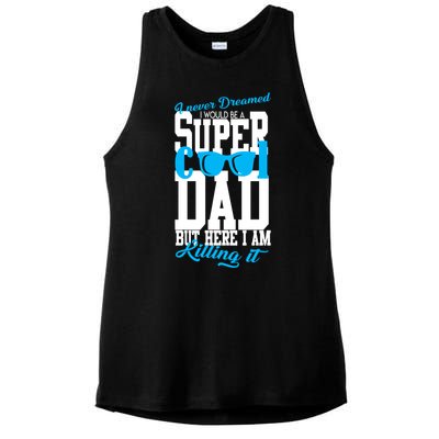 Super Cool Dad Ladies PosiCharge Tri-Blend Wicking Tank