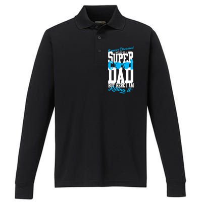 Super Cool Dad Performance Long Sleeve Polo