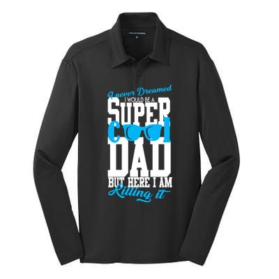 Super Cool Dad Silk Touch Performance Long Sleeve Polo