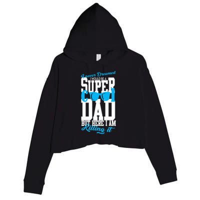 Super Cool Dad Crop Fleece Hoodie