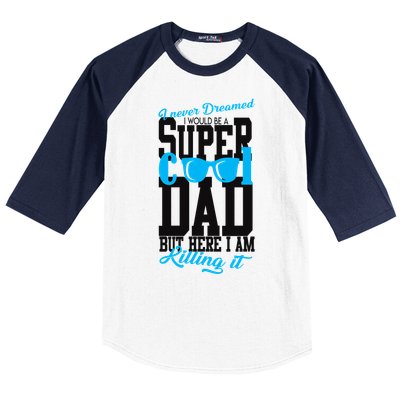 Super Cool Dad Baseball Sleeve Shirt