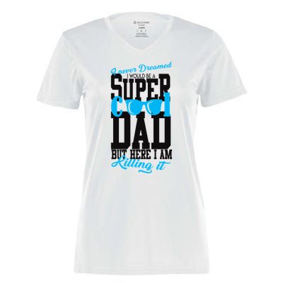 Super Cool Dad Women's Momentum V-Neck T-Shirt