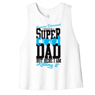 Super Cool Dad Women's Racerback Cropped Tank