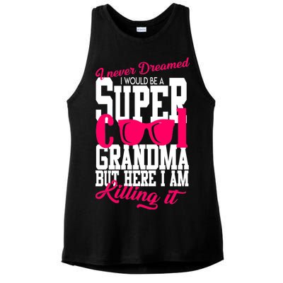 Super Cool Grandma Ladies PosiCharge Tri-Blend Wicking Tank