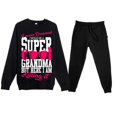 Super Cool Grandma Premium Crewneck Sweatsuit Set