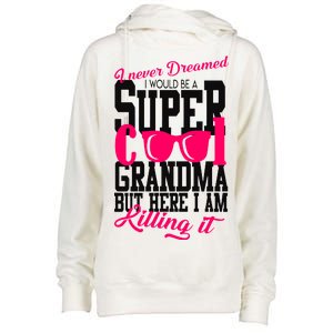 Super Cool Grandma Womens Funnel Neck Pullover Hood