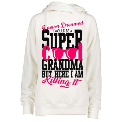 Super Cool Grandma Womens Funnel Neck Pullover Hood