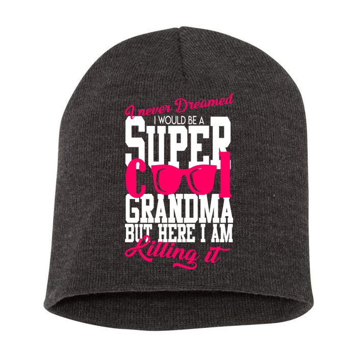 Super Cool Grandma Short Acrylic Beanie