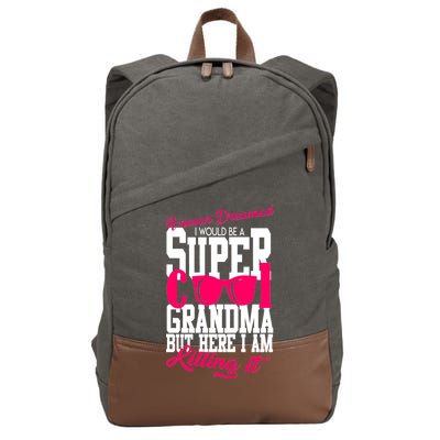 Super Cool Grandma Cotton Canvas Backpack