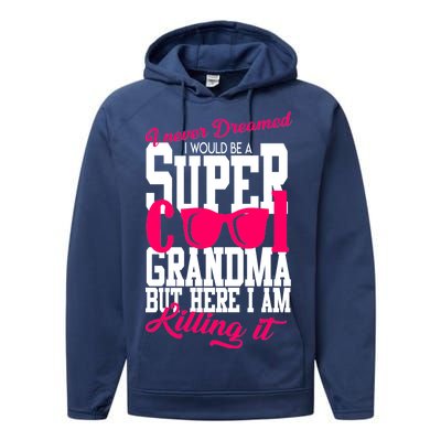 Super Cool Grandma Performance Fleece Hoodie