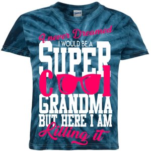 Super Cool Grandma Kids Tie-Dye T-Shirt