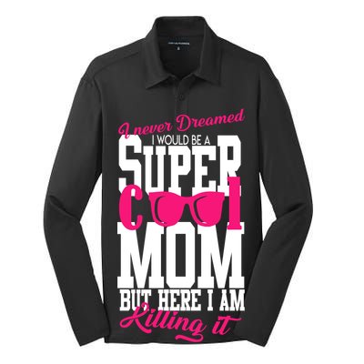 Super Cool Mom Silk Touch Performance Long Sleeve Polo