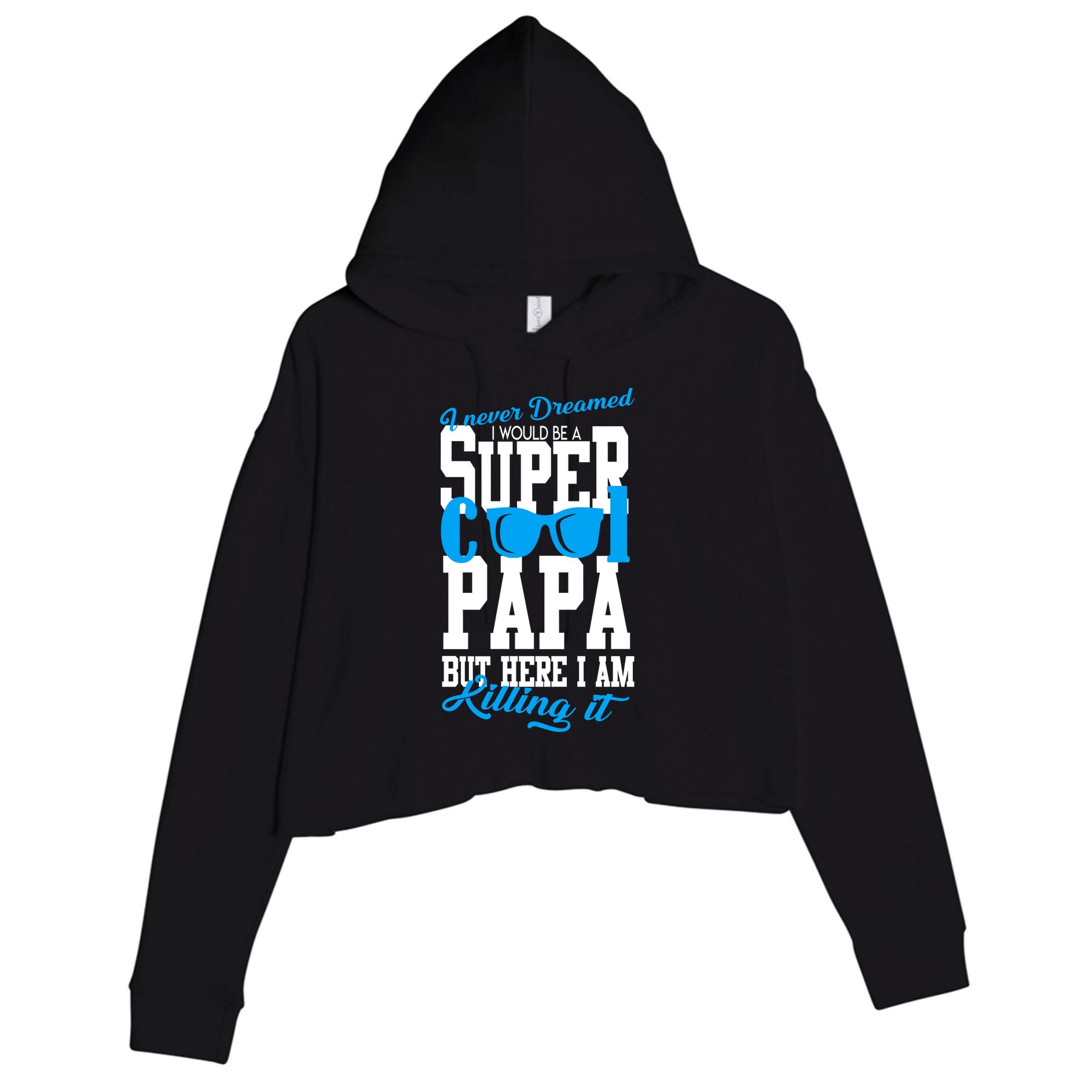Super Cool Papa Crop Fleece Hoodie