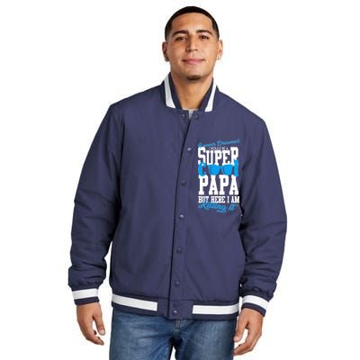 Super Cool Papa Insulated Varsity Jacket