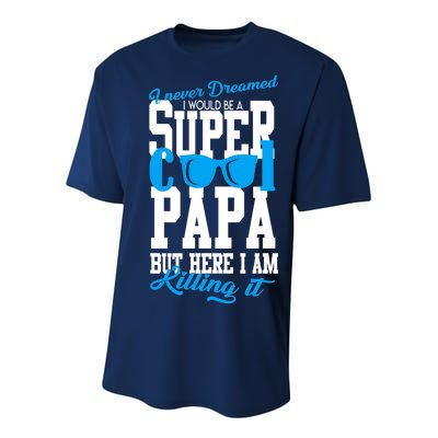 Super Cool Papa Youth Performance Sprint T-Shirt