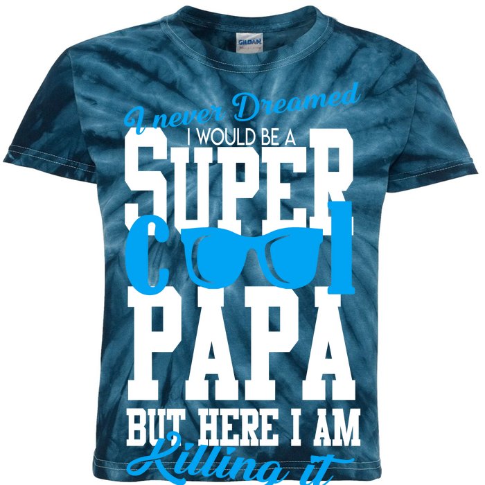 Super Cool Papa Kids Tie-Dye T-Shirt