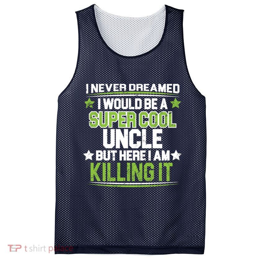 Super Cool Uncle Killing It Mesh Reversible Basketball Jersey Tank