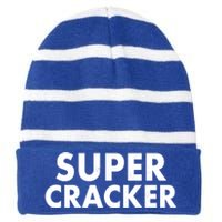 Super Cracker Striped Beanie with Solid Band