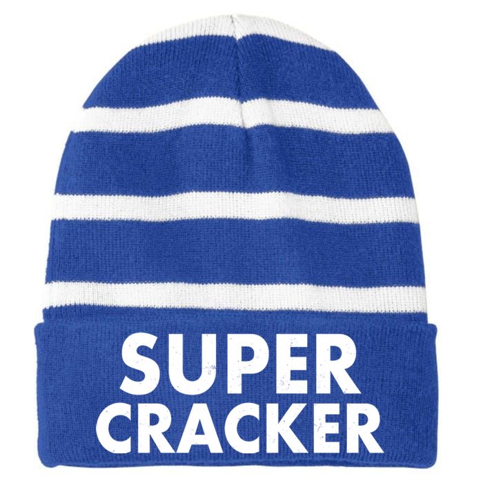 Super Cracker Striped Beanie with Solid Band