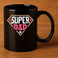 Super Dad Captain 11oz C Handle Ceramic Mug