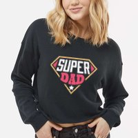 Super Dad Captain Cropped Pullover Crew