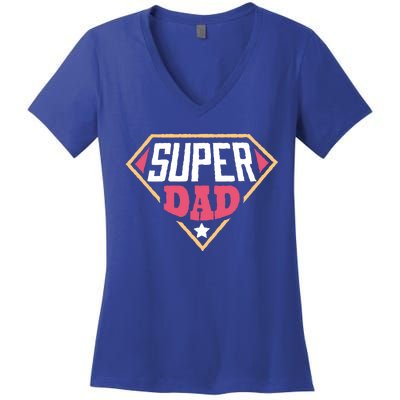 Super Dad Captain Women's V-Neck T-Shirt