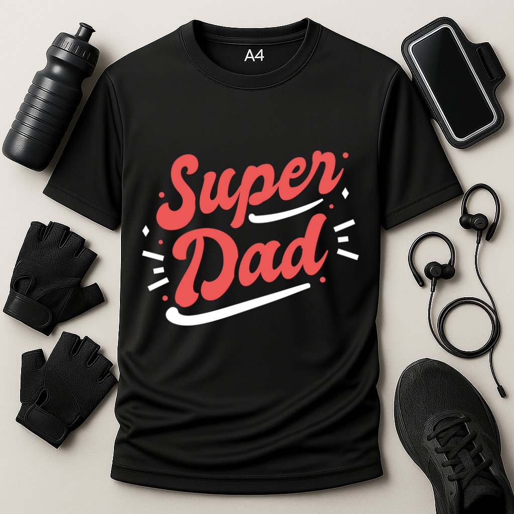Super Dad Fathers Day Cooling Performance Crew T-Shirt