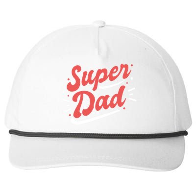 Super Dad Fathers Day Snapback Five-Panel Rope Hat