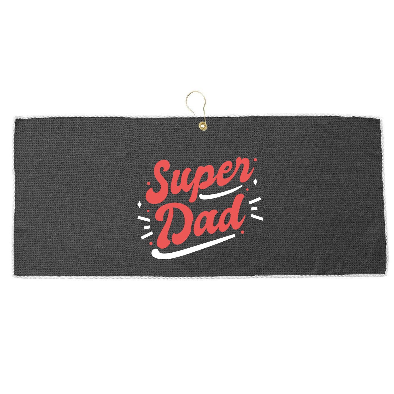 Super Dad Fathers Day Large Microfiber Waffle Golf Towel