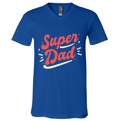 Super Dad Fathers Day V-Neck T-Shirt