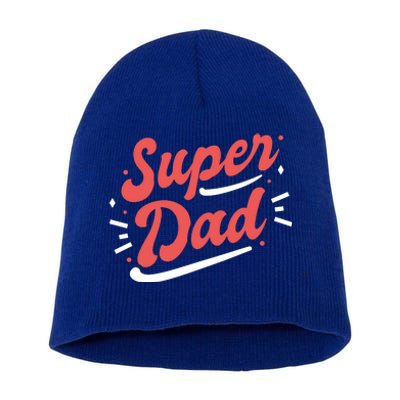 Super Dad Fathers Day Short Acrylic Beanie