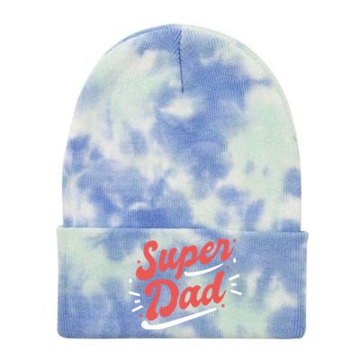 Super Dad Fathers Day Tie Dye 12in Knit Beanie