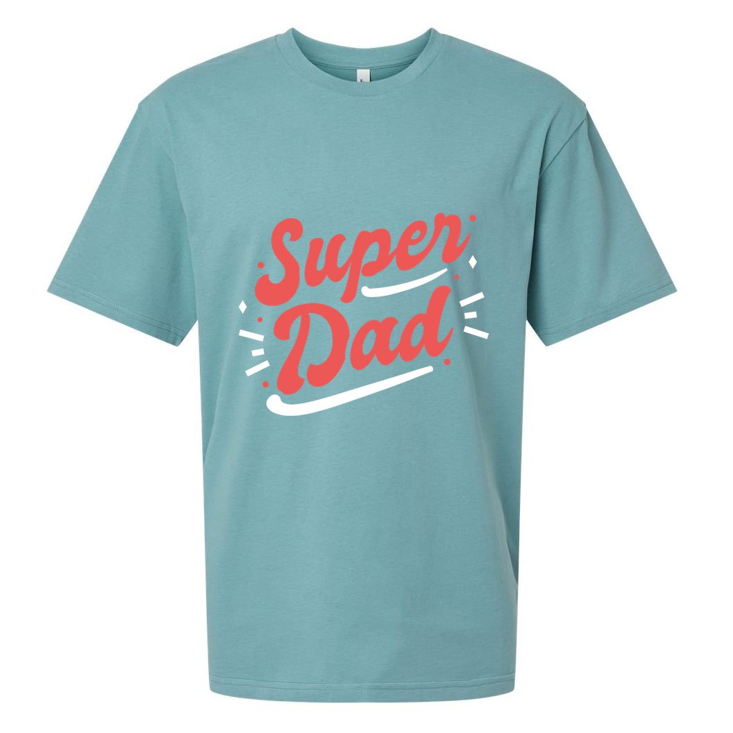 Super Dad Fathers Day Sueded Cloud Jersey T-Shirt