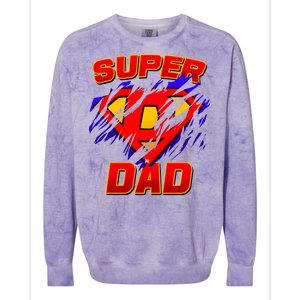 Super Dad Ripped Logo Colorblast Crewneck Sweatshirt