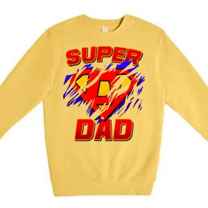 Super Dad Ripped Logo Premium Crewneck Sweatshirt