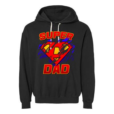 Super Dad Ripped Logo Garment-Dyed Fleece Hoodie