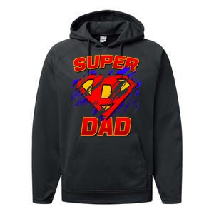 Super Dad Ripped Logo Performance Fleece Hoodie