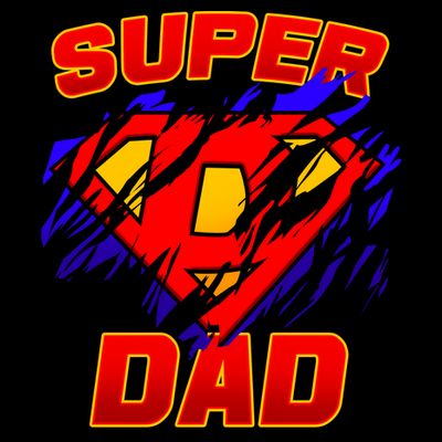 Super Dad Ripped Logo T-Shirt