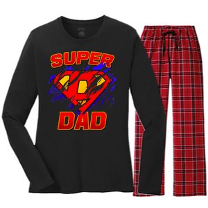 Super Dad Ripped Logo Women's Long Sleeve Flannel Pajama Set 