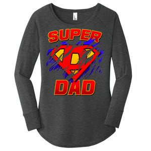 Super Dad Ripped Logo Women's Perfect Tri Tunic Long Sleeve Shirt